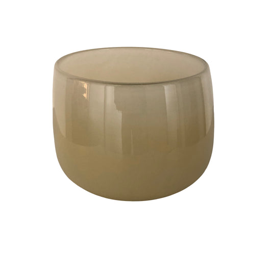 Beige runde Vase